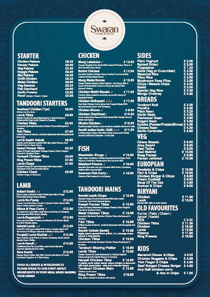 Menu_Swaran Indian Cuisine_Bishopbriggs_image_1