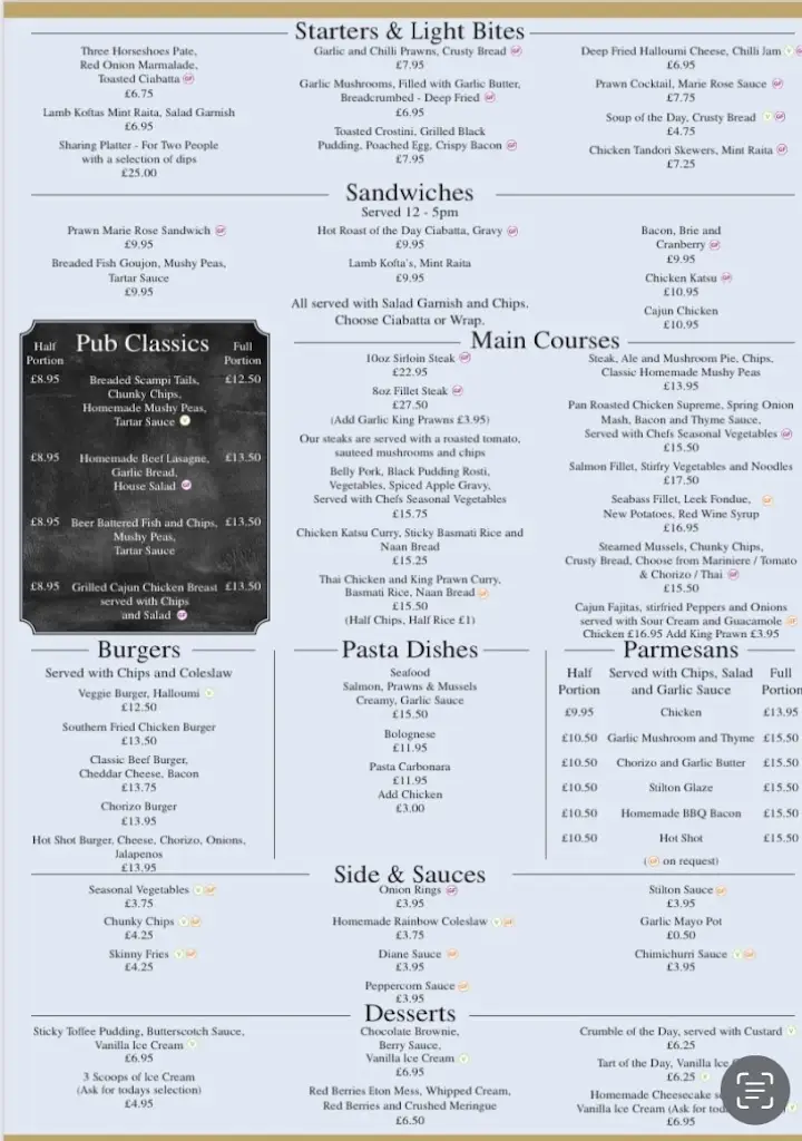 Menu_The Three Horseshoes_Billingham_image_2