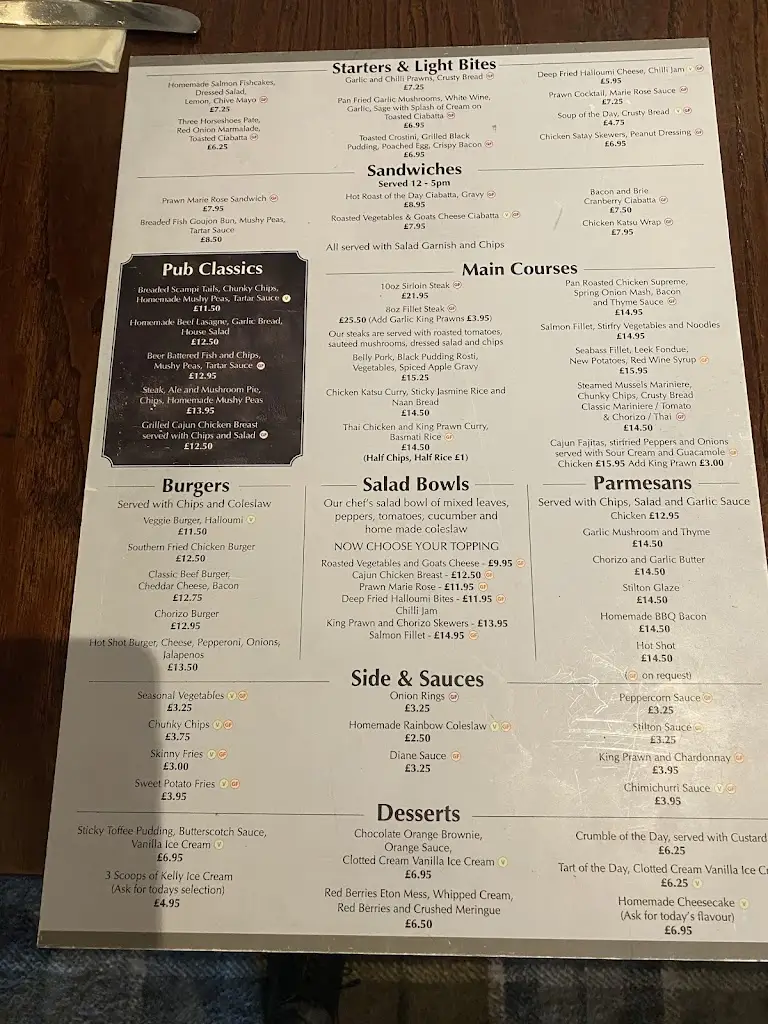 Menu_The Three Horseshoes_Billingham_image_3