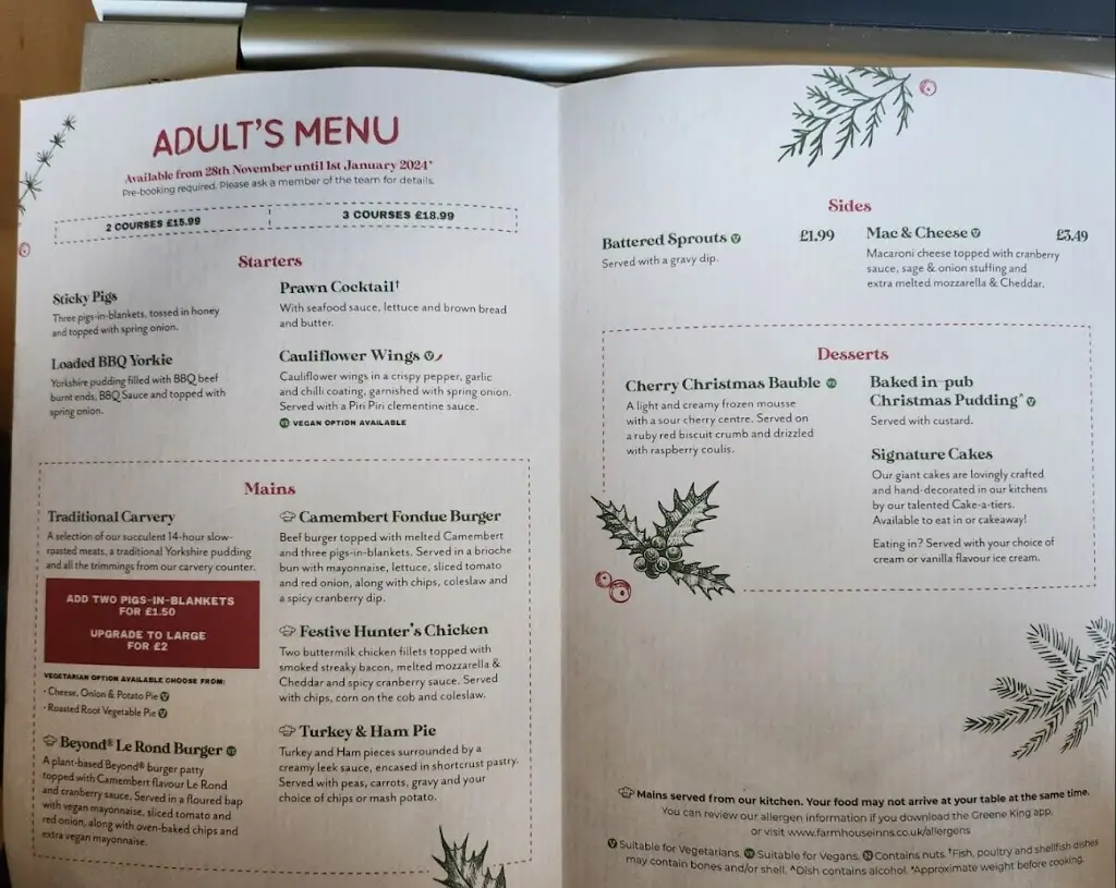 Menu_Wallace Well Farm - Dining & Carvery_Bishopbriggs_image_1