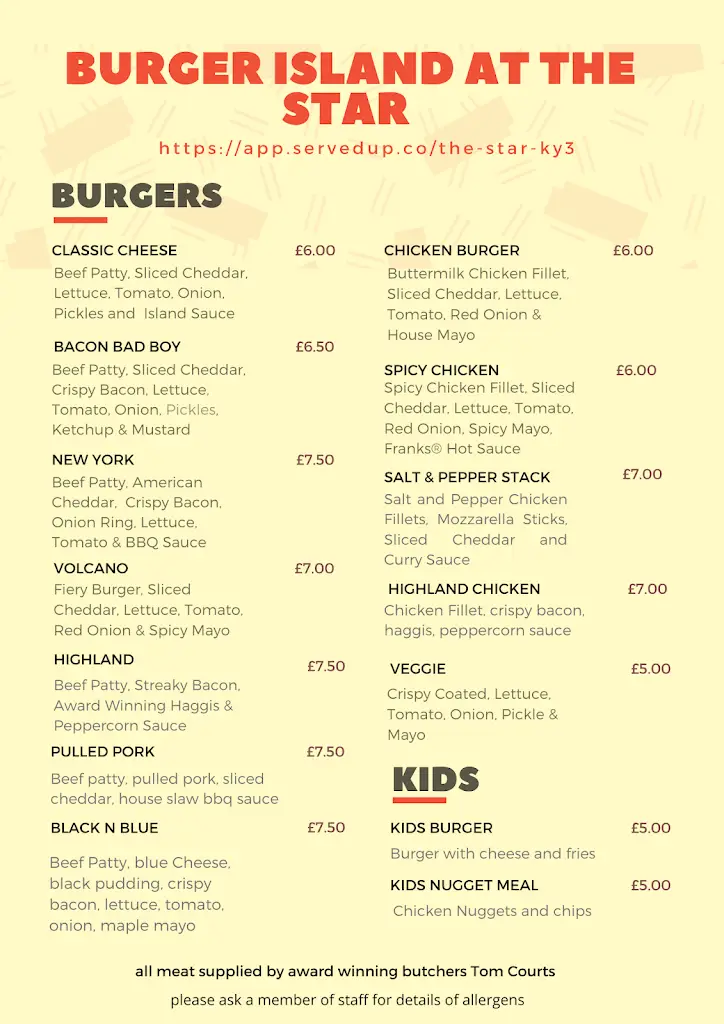 Menu_The Star_Burntisland_image_2