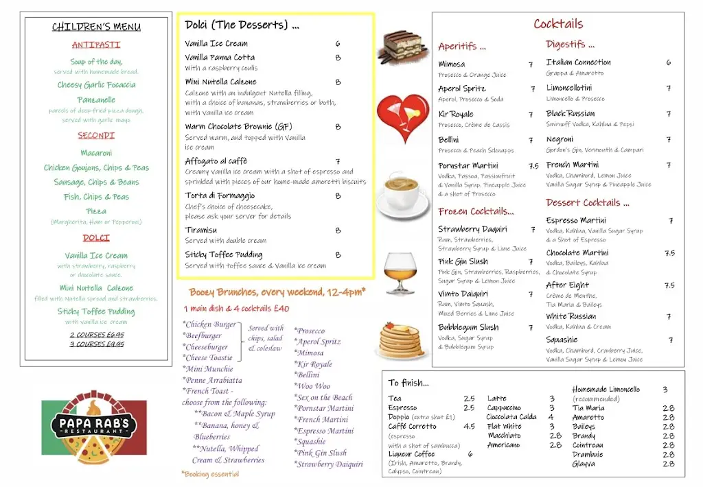 Menu_Papa Rab’s Restaurant, Takeaway & Bar_Cairnryan_immagine_1
