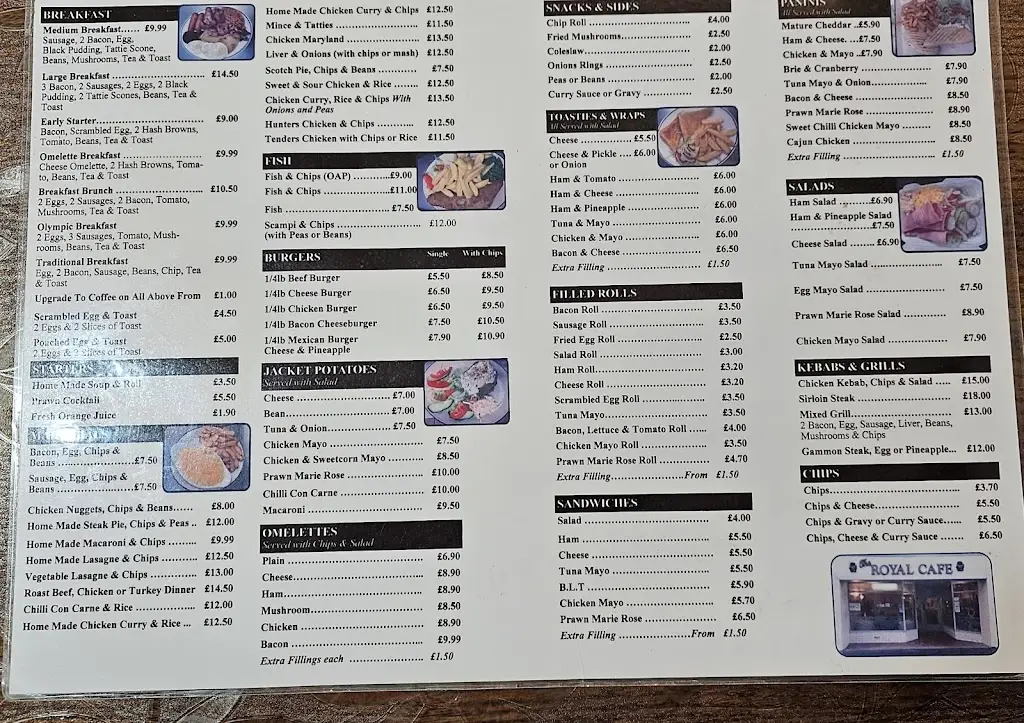 Menu_The Royal Cafe_Cairnryan_image_1