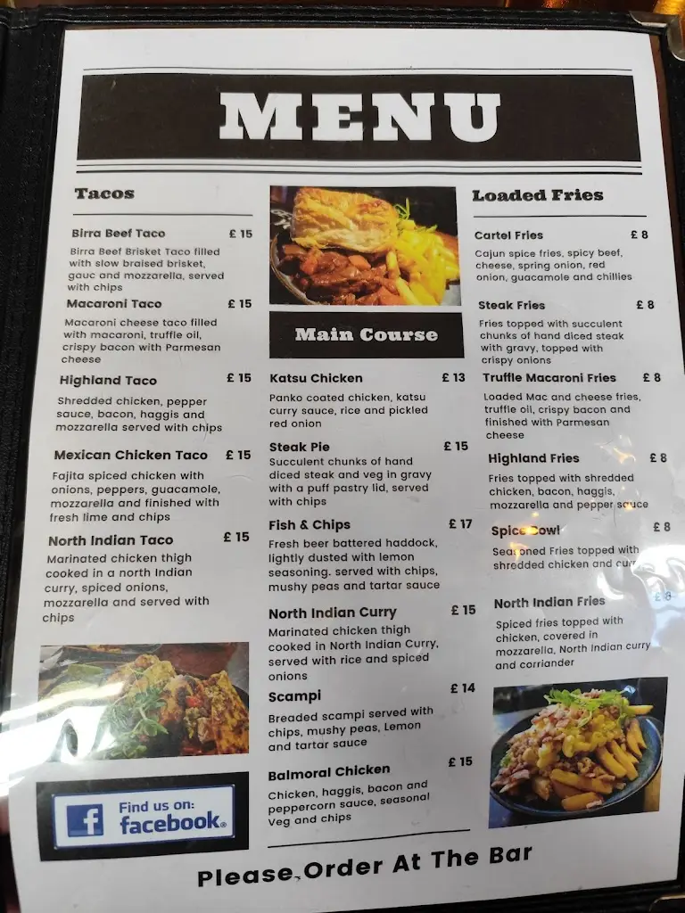 Menu_The Pub_Cairnryan_image_1