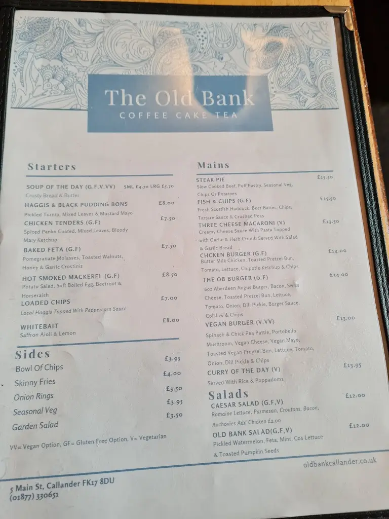 Menu_The Old Bank Restaurant_Callander_image_4
