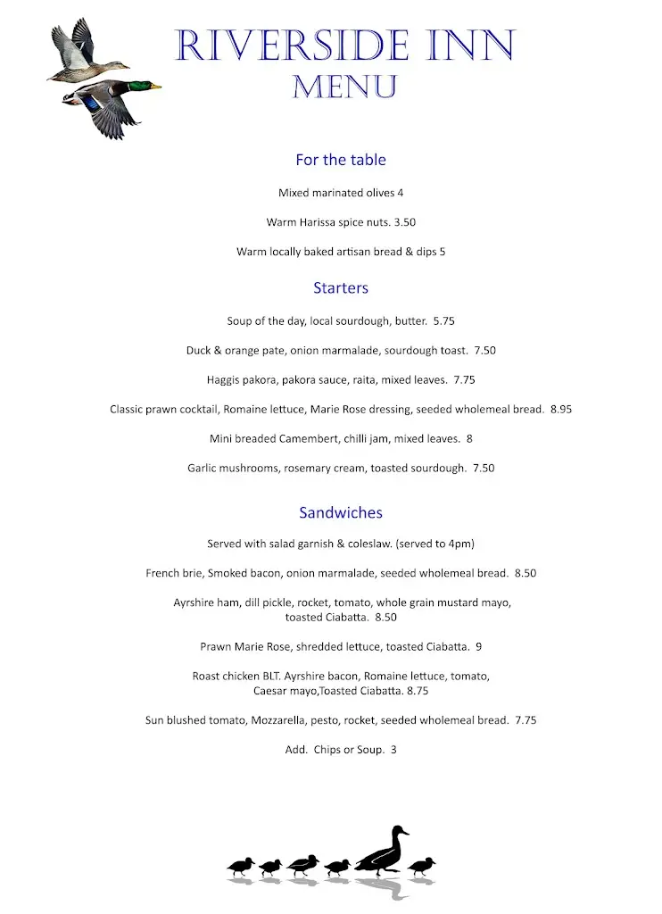 Menu_The Riverside Inn_Callander_image_1