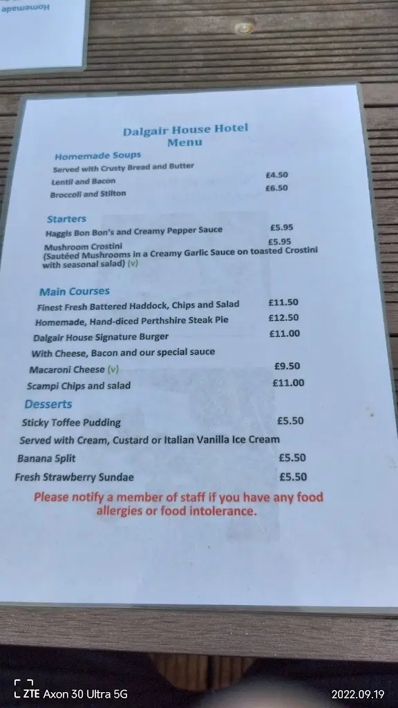 Menu_The Back Bar, Callander UK_Callander_image_1