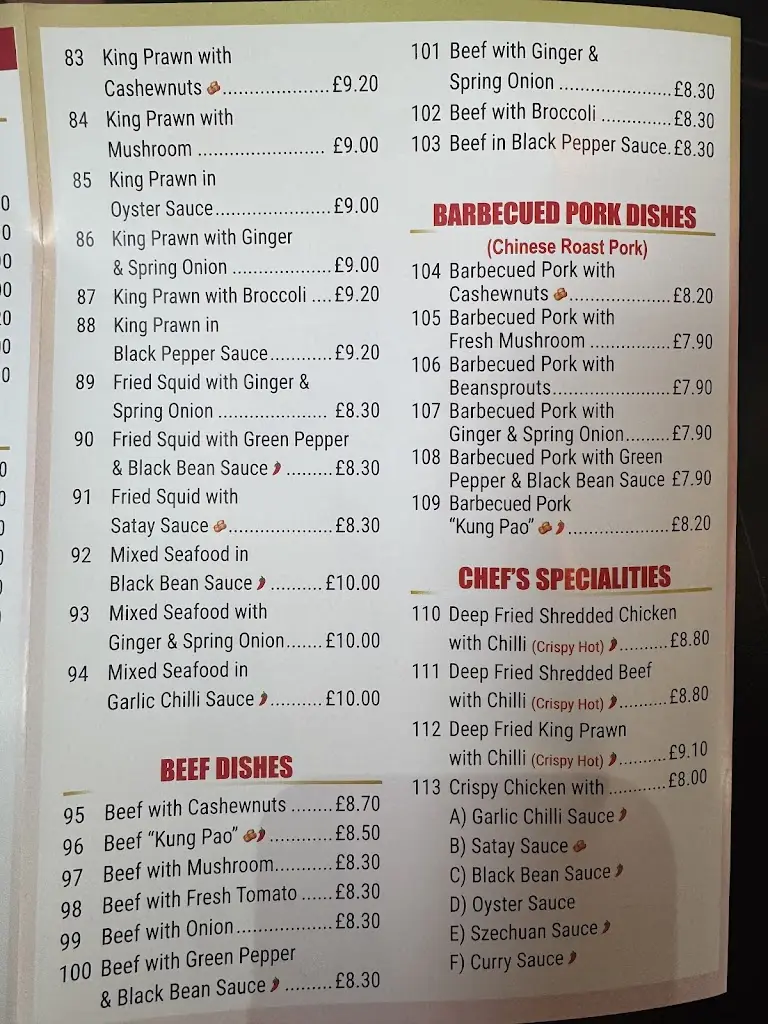 Menu_Chinese Village Restaurant, Callander_Callander_image_2