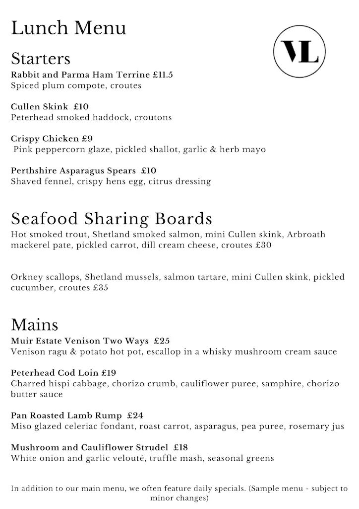 Menu_Venachar Lochside Restaurant, Sauna & Weddings_Callander_image_1