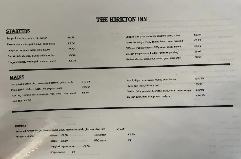 Menu_The Kirkton Inn - Carluke_Carluke_image_2