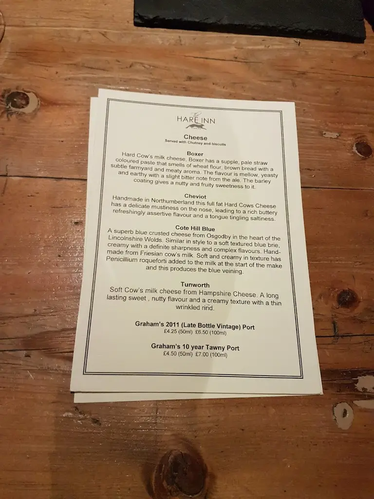 Menu_The Hare Restaurant_Bilsdale_imagen_3