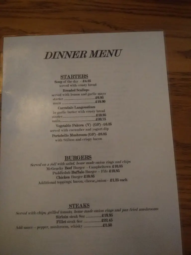 Menu_The Glen Bar & Restaurant_Campbeltown_image_3