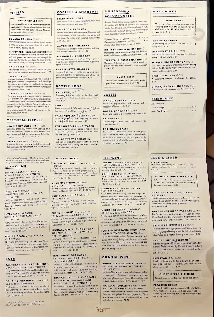 Menu_Dishoom Edinburgh_City of Edinburgh_image_1