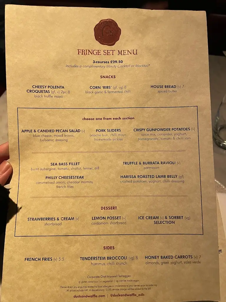 Menu_Duck & Waffle_City of Edinburgh_image_2