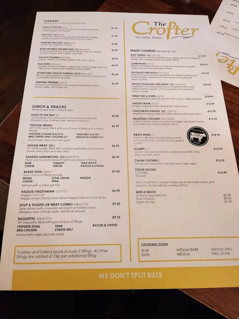 Menu_The Crofter Bar and Restaurant_Caol_immagine_2