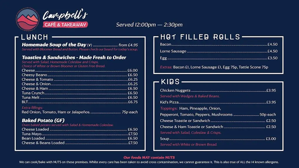 Menu_Campbell's Café & Takeaway_Caol_image_1