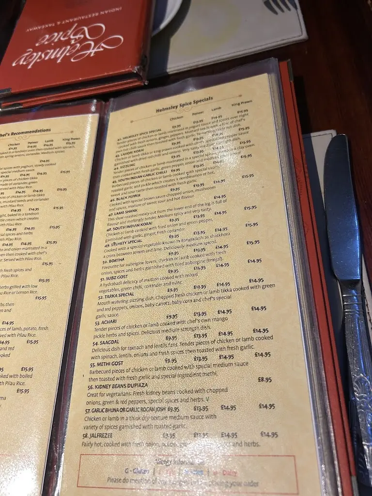 Menu_Spice 4u Helmsley_Bilsdale_imagen_1