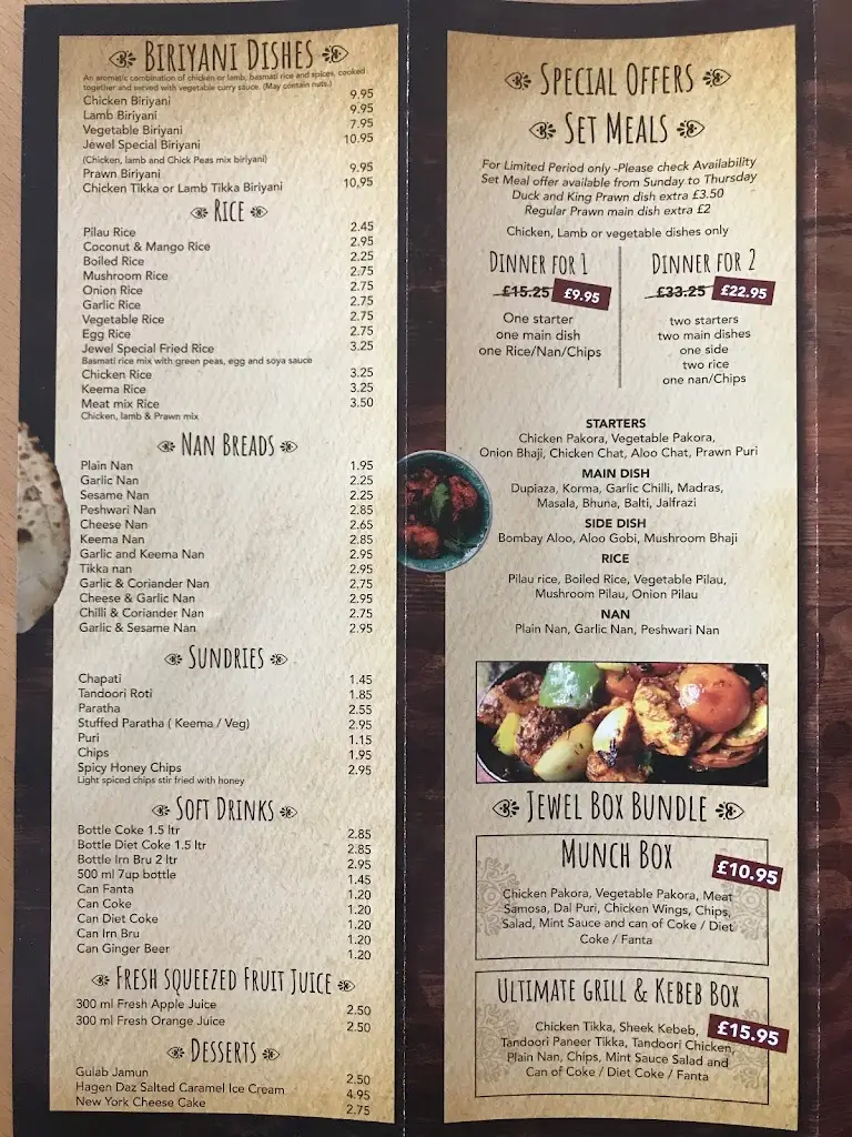 Menu_The Jewel In The Crown_Castle Douglas_image_3