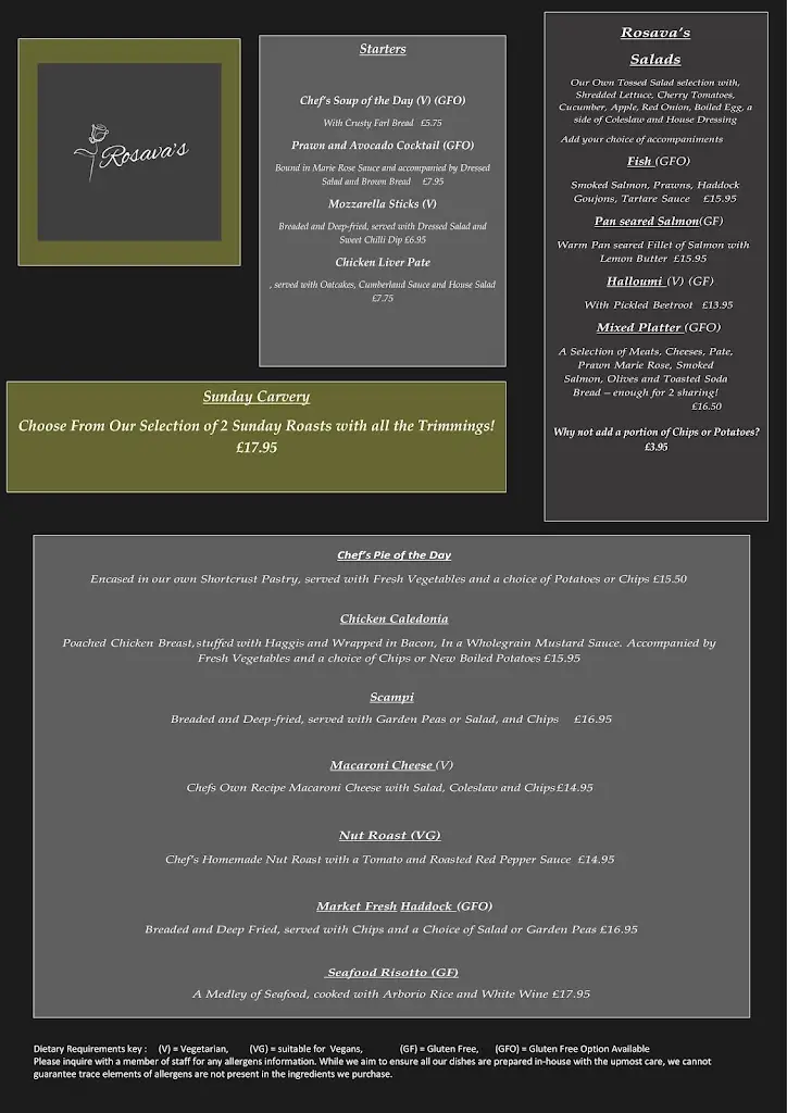 Menu_Rosava's_Castle Douglas_image_1