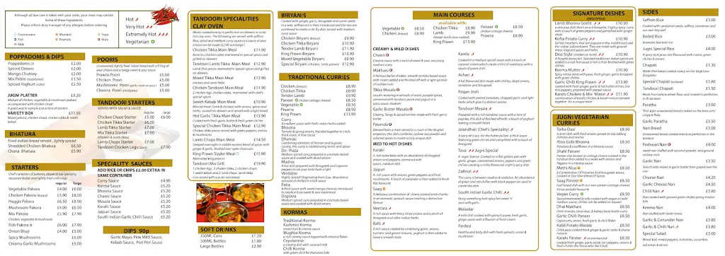 Menu_Jugni Indian Cuisine Restaurant_Carfin_immagine_1