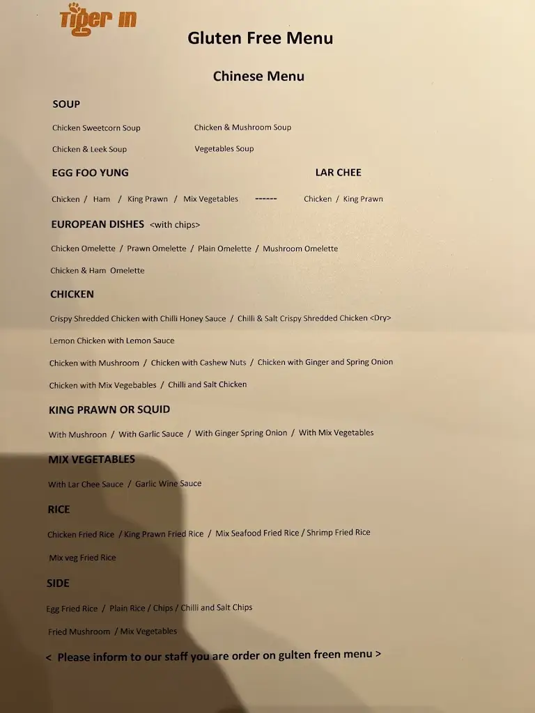 Menu_Tiger In Chinese & Thai Takeaway_Cockenzie_image_1