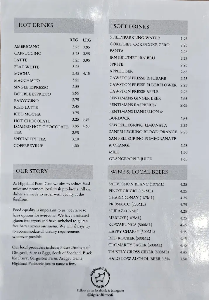 Menu_Highland Farm Cafe_Conon Bridge_image_1