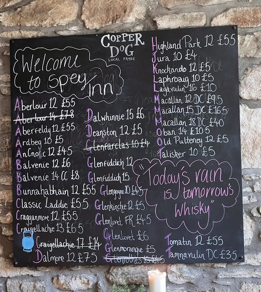 Menu_Spey Inn_Charlestown of Aberlour_image_3