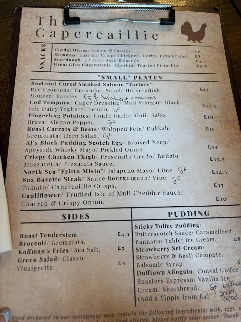 Menu_The Capercaillie_Charlestown of Aberlour_image_3