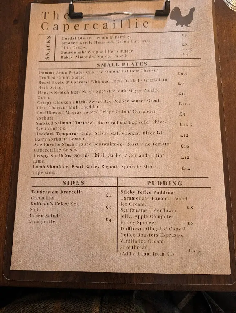 Menu_The Capercaillie_Charlestown of Aberlour_image_4