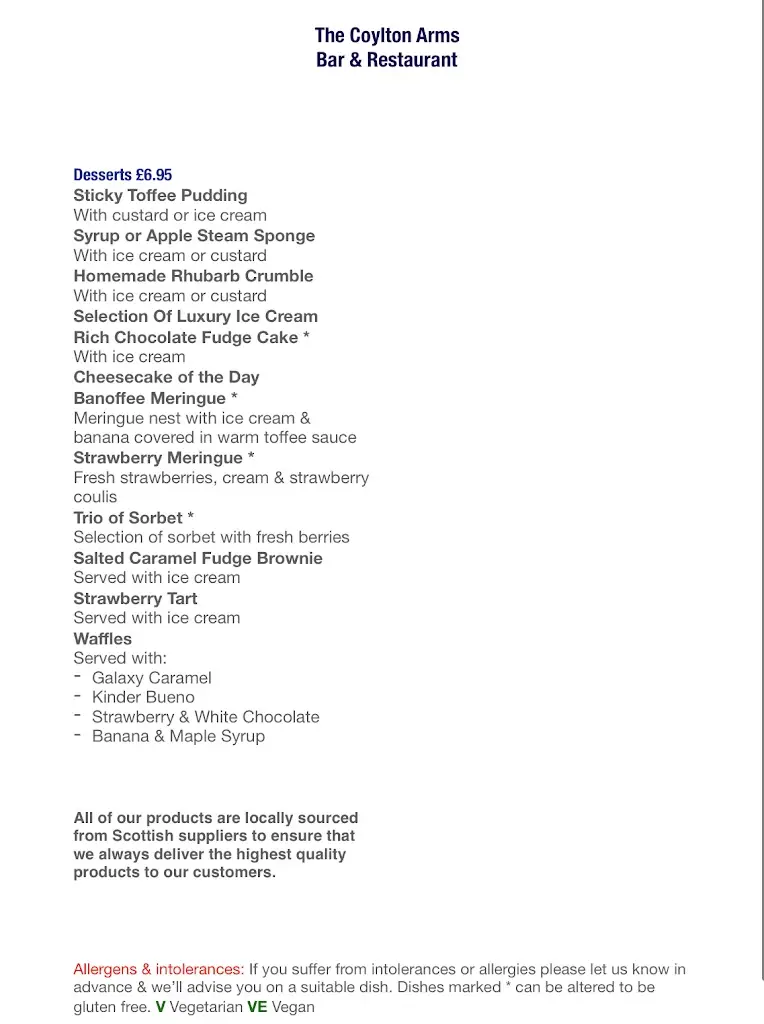 Menu_The Coylton Arms_Coylton_image_2