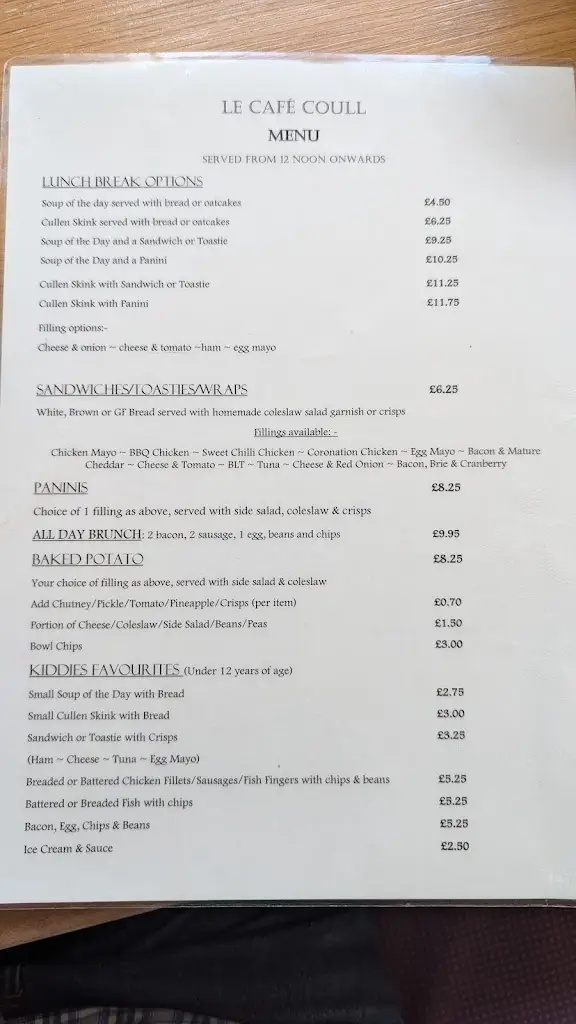 Menu_Le Cafe Coull_Buckie_image_2