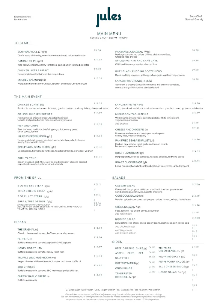 Menu_Jules Restaurant_Billington_image_1
