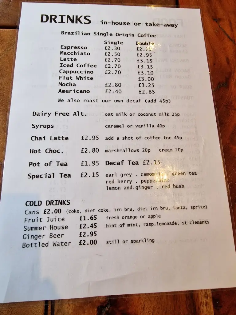 Menu_Speyside Coffee Roasting Co._Buckie_image_2