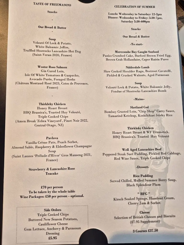 Menu_Freemasons At Wiswell_Billington_image_2