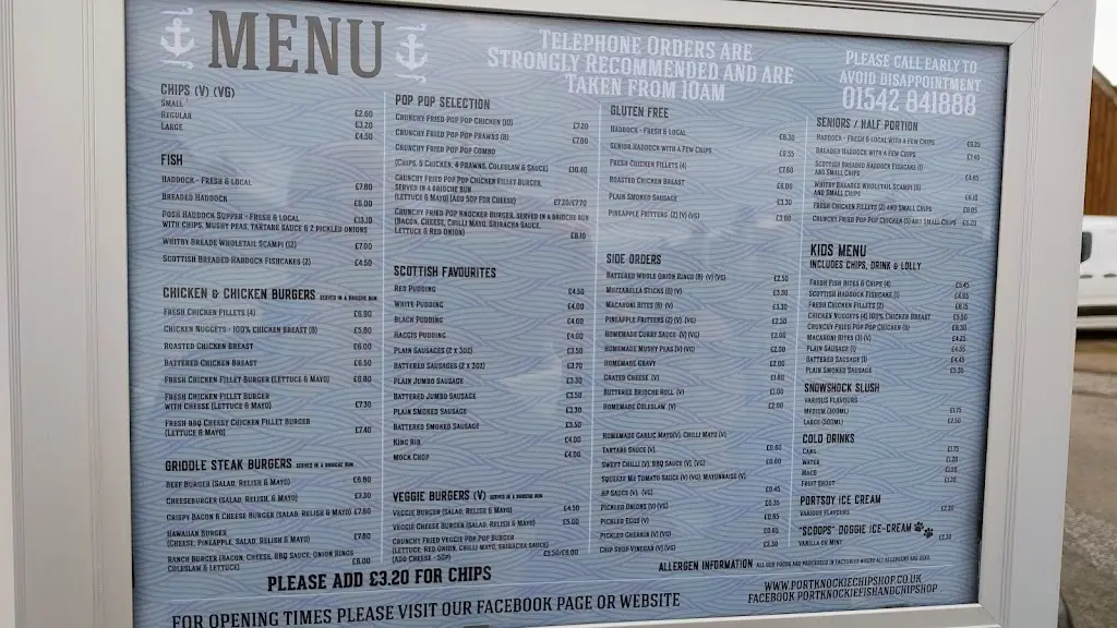 Menu_Portknockie Fish & Chip Shop_Buckie_image_3