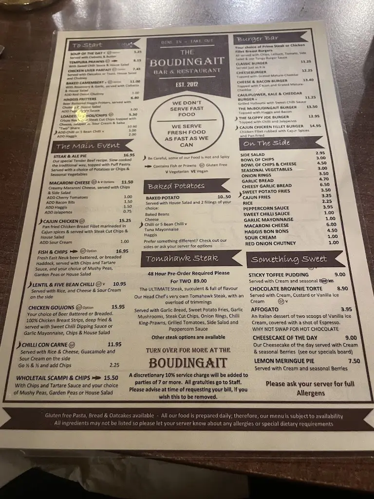Menu_The Boudingait_Cupar_image_3