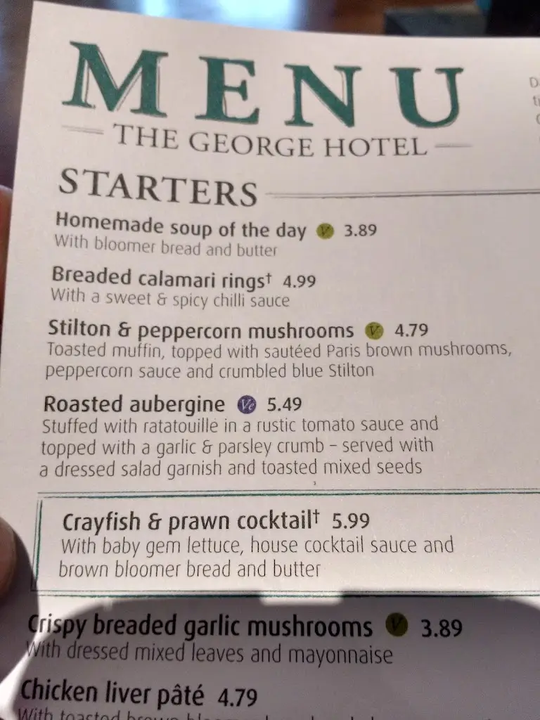 Menu_The George_Alconbury_image_3