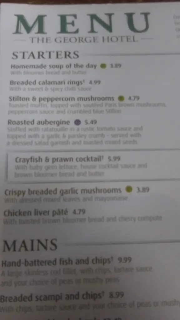 Menu_The George_Alconbury_image_4