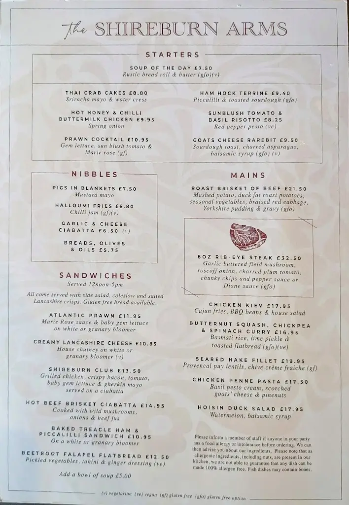 Menu_The Shireburn Arms Restaurant_Billington_image_1