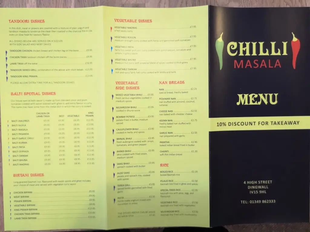 Menu_CHILLI MASALA_Dingwall_imagen_2