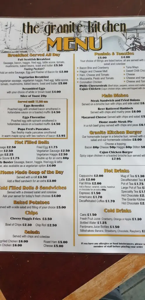 Menu_The Granite Kitchen_Dalbeattie_immagine_3