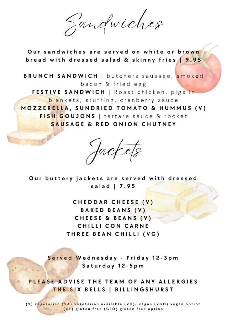Menu_The Six Bells_Billingshurst_image_1