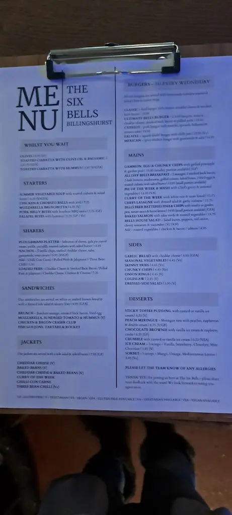 Menu_The Six Bells_Billingshurst_image_4