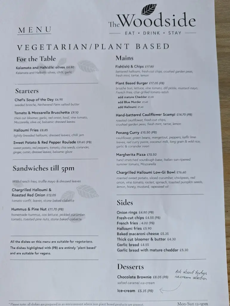 Menu_The Woodside - eat / drink / stay_Doune_image_3