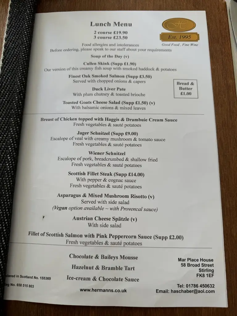 Menu_Hermann’s Austrian restaurant_Doune_image_3