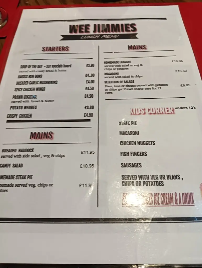 Menu_Wee Jimmies_Cowdenbeath_image_1