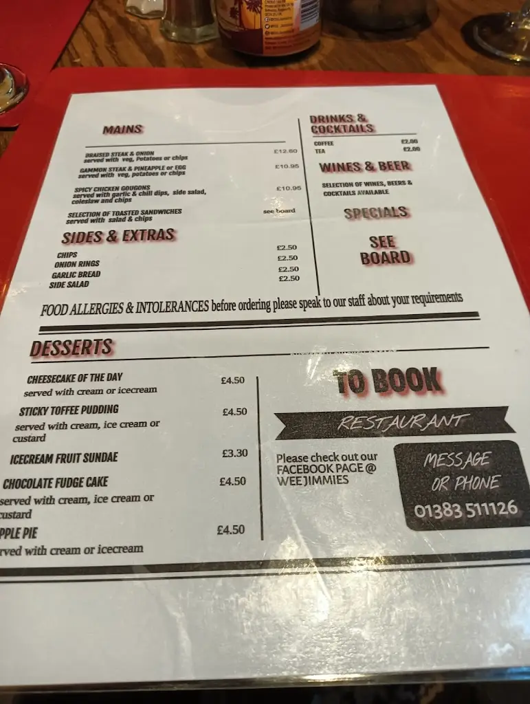 Menu_Wee Jimmies_Cowdenbeath_image_2