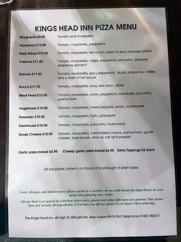 Menu_The Kings Head Inn_Billingshurst_image_3