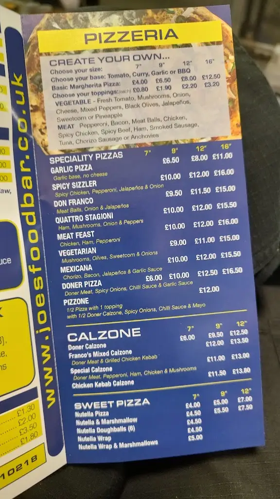 Menu_Joe's Food Bar_Cowdenbeath_immagine_4