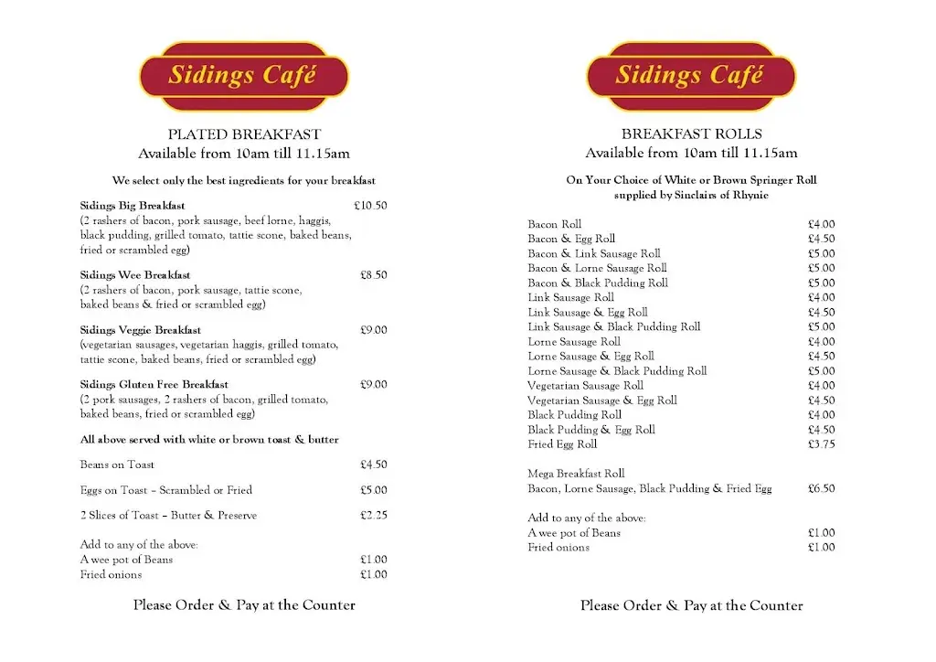 Menu_Sidings Cafe_Dufftown_image_1